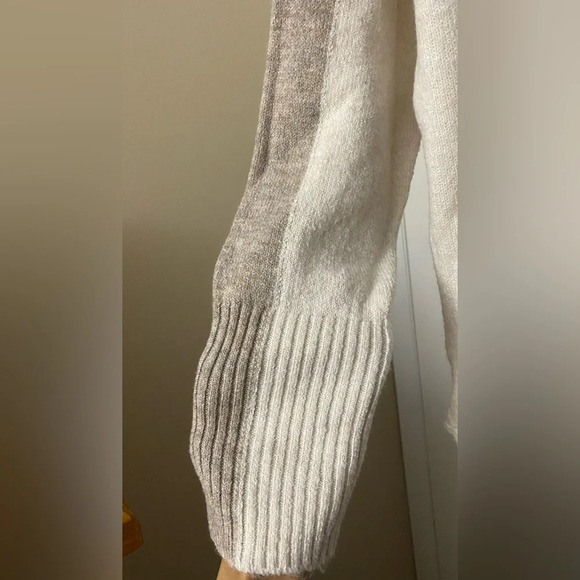 NWT Stitchdrop Womens Racing Stripe Hoodie Sweater XL Venti Latte - Picture 8 of 9